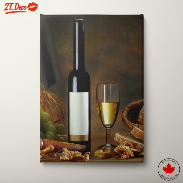 Elegant Still Life of Wine and Grapes