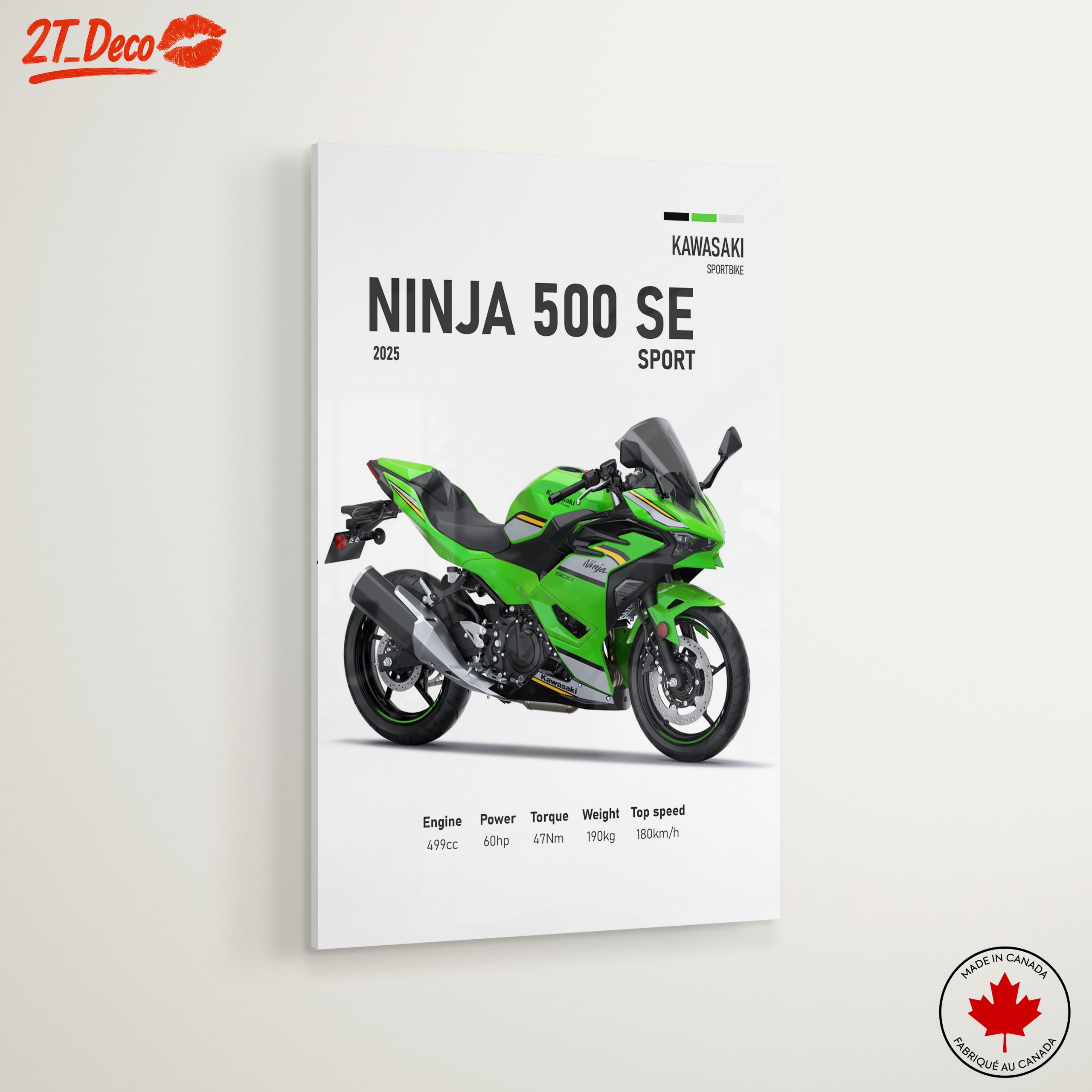 Kawasaki Ninja 500 SE Sport Motorcycle Art - Image 6