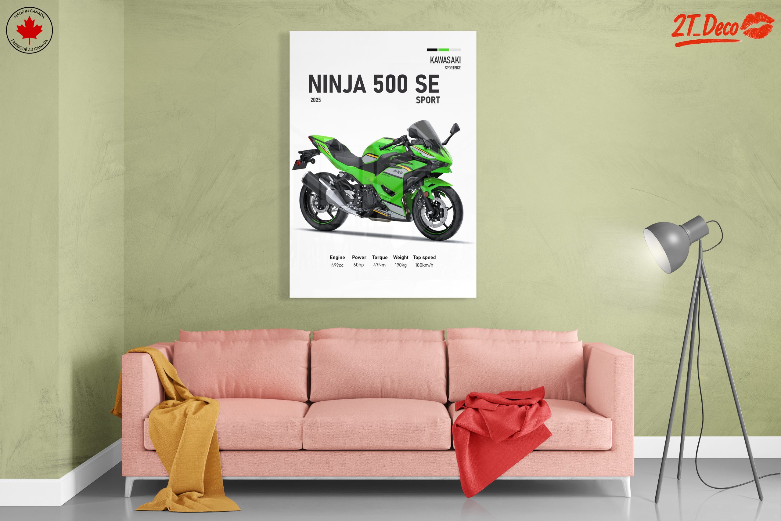 Kawasaki Ninja 500 SE Sport Motorcycle Art - Image 7