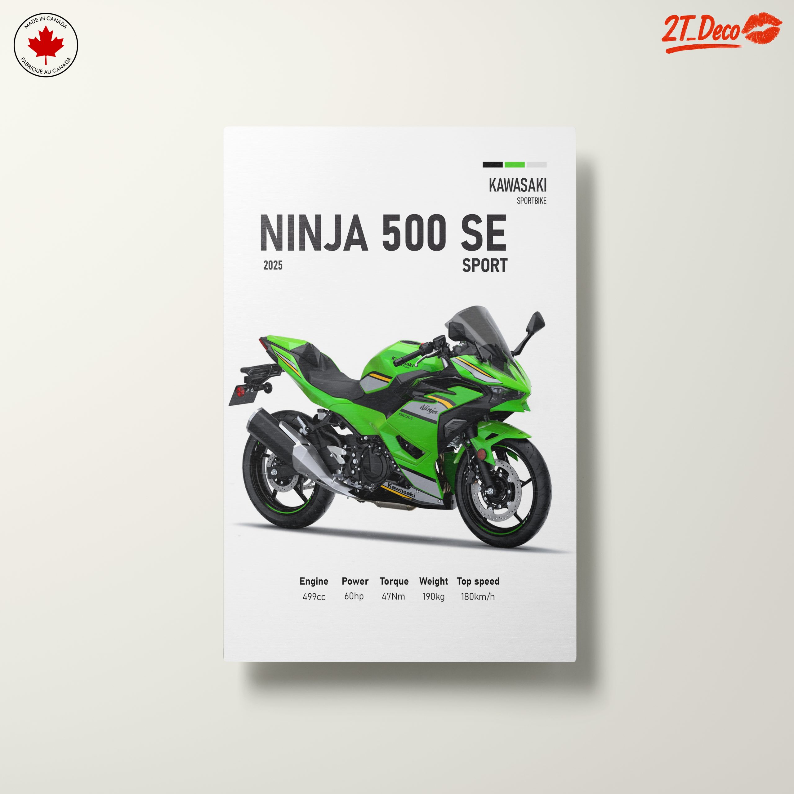 Kawasaki Ninja 500 SE Sport Motorcycle Art - Image 10