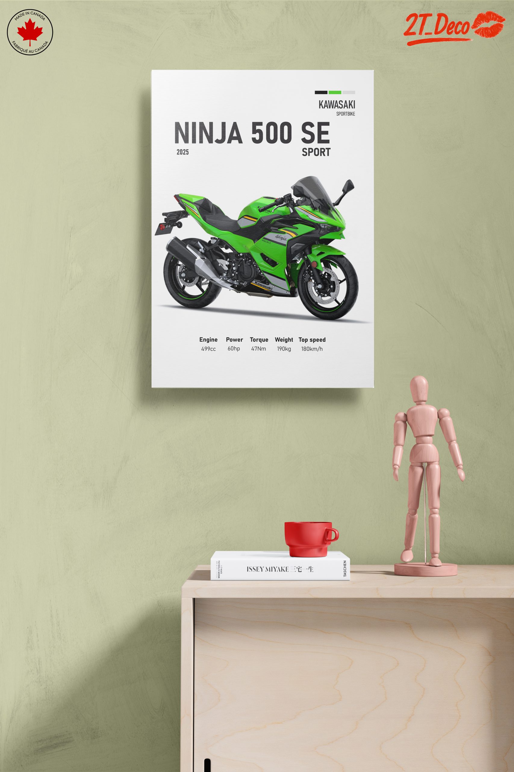 Kawasaki Ninja 500 SE Sport Motorcycle Art - Image 14