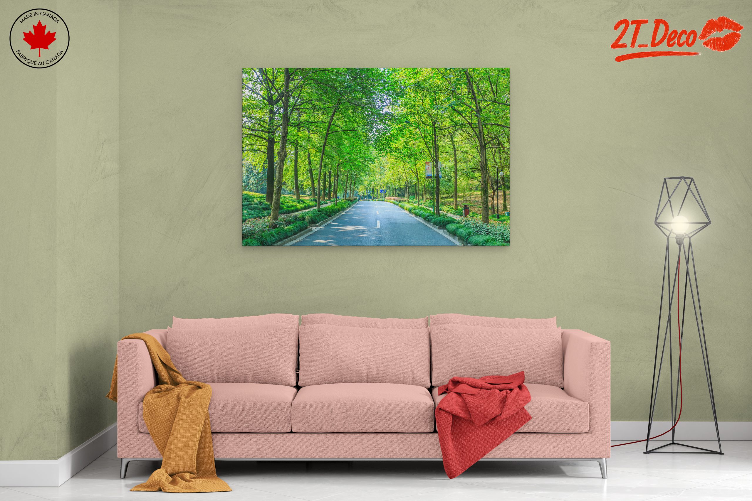 Serene Tree-Lined Path in Nature - Image 2