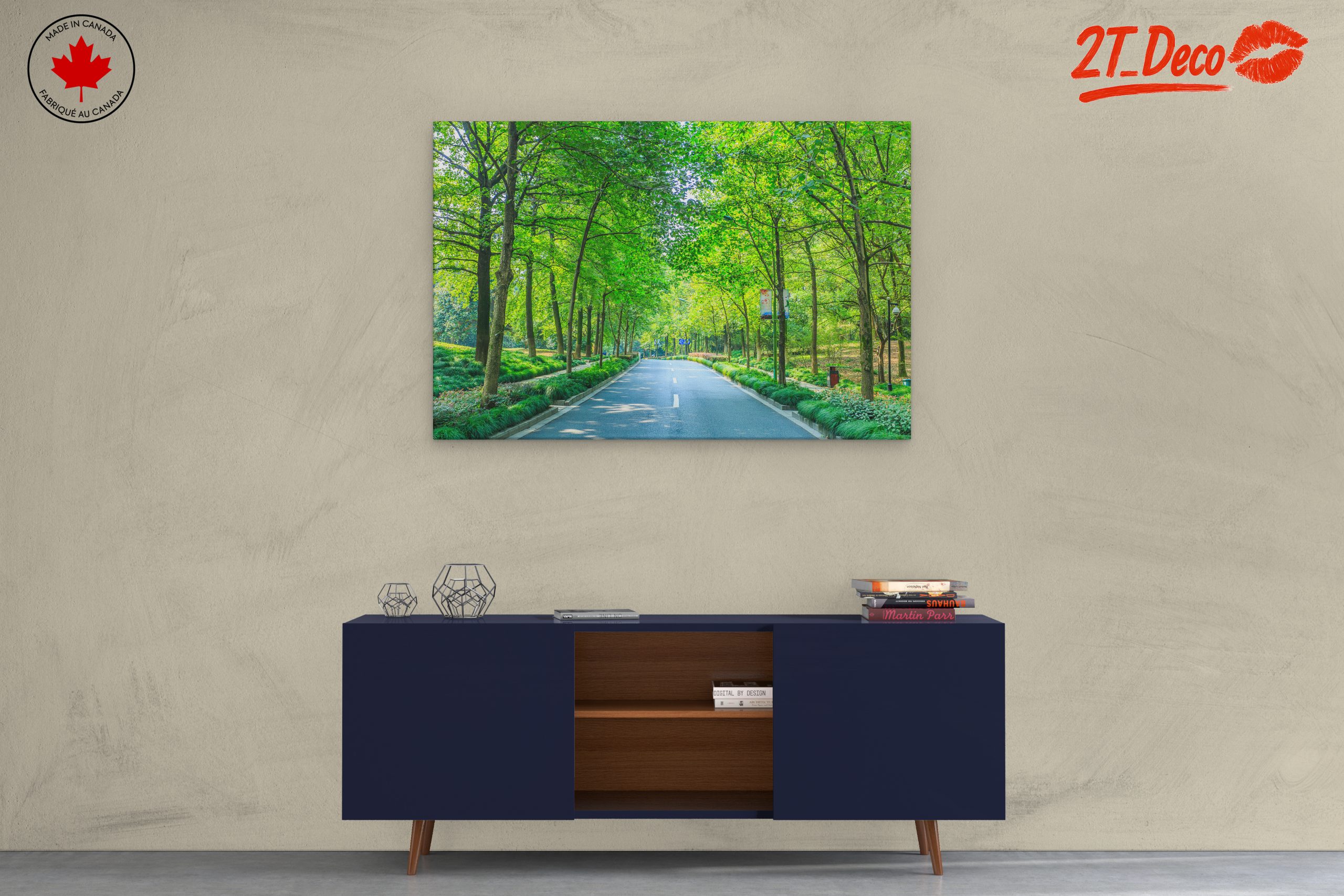 Serene Tree-Lined Path in Nature - Image 3