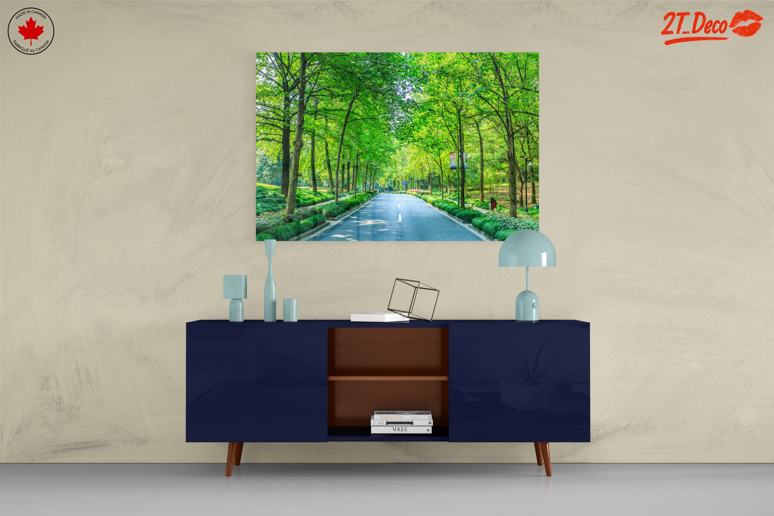 Serene Tree-Lined Path in Nature - Image 8