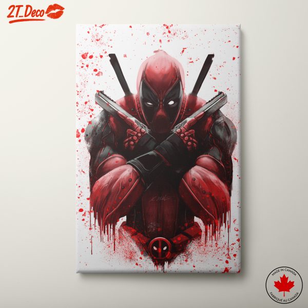 Intense Deadpool Art with Dramatic Detailing