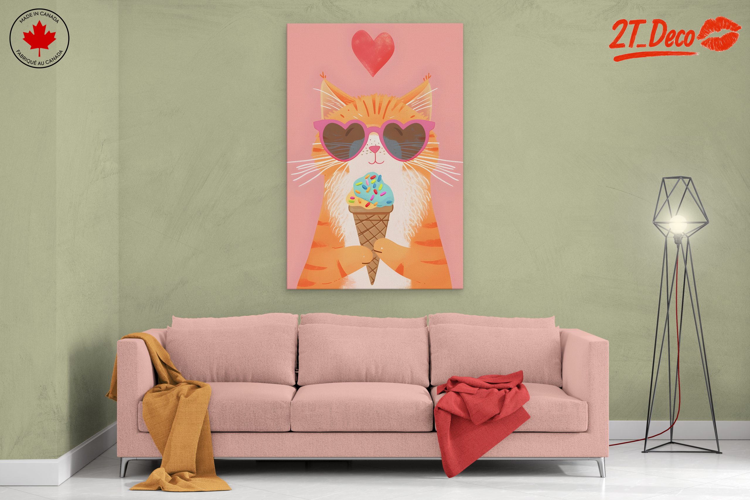 Adorable Cat Enjoying Ice Cream - Image 2