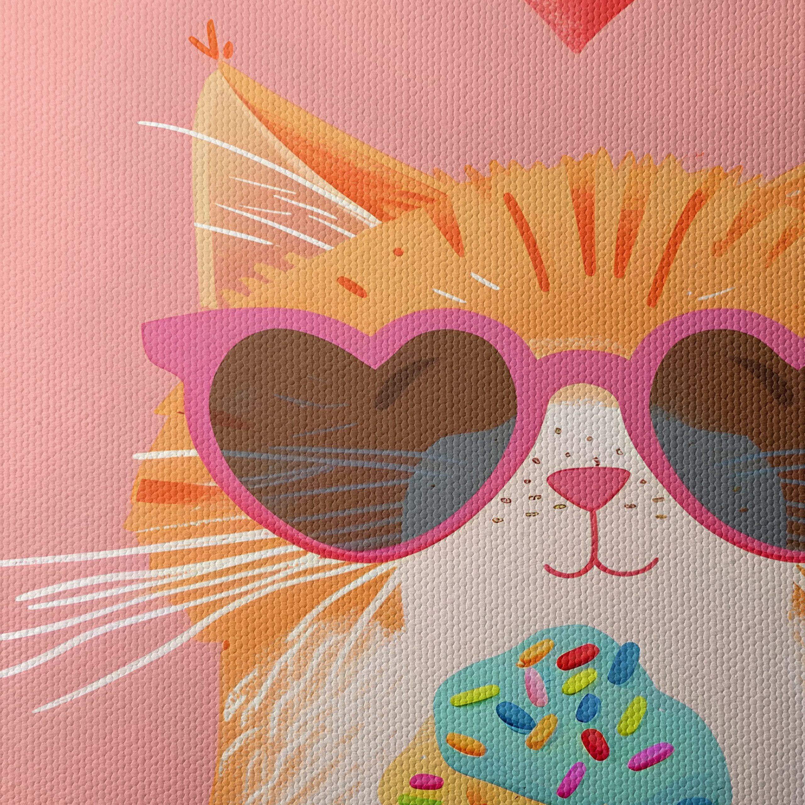 Adorable Cat Enjoying Ice Cream - Image 4