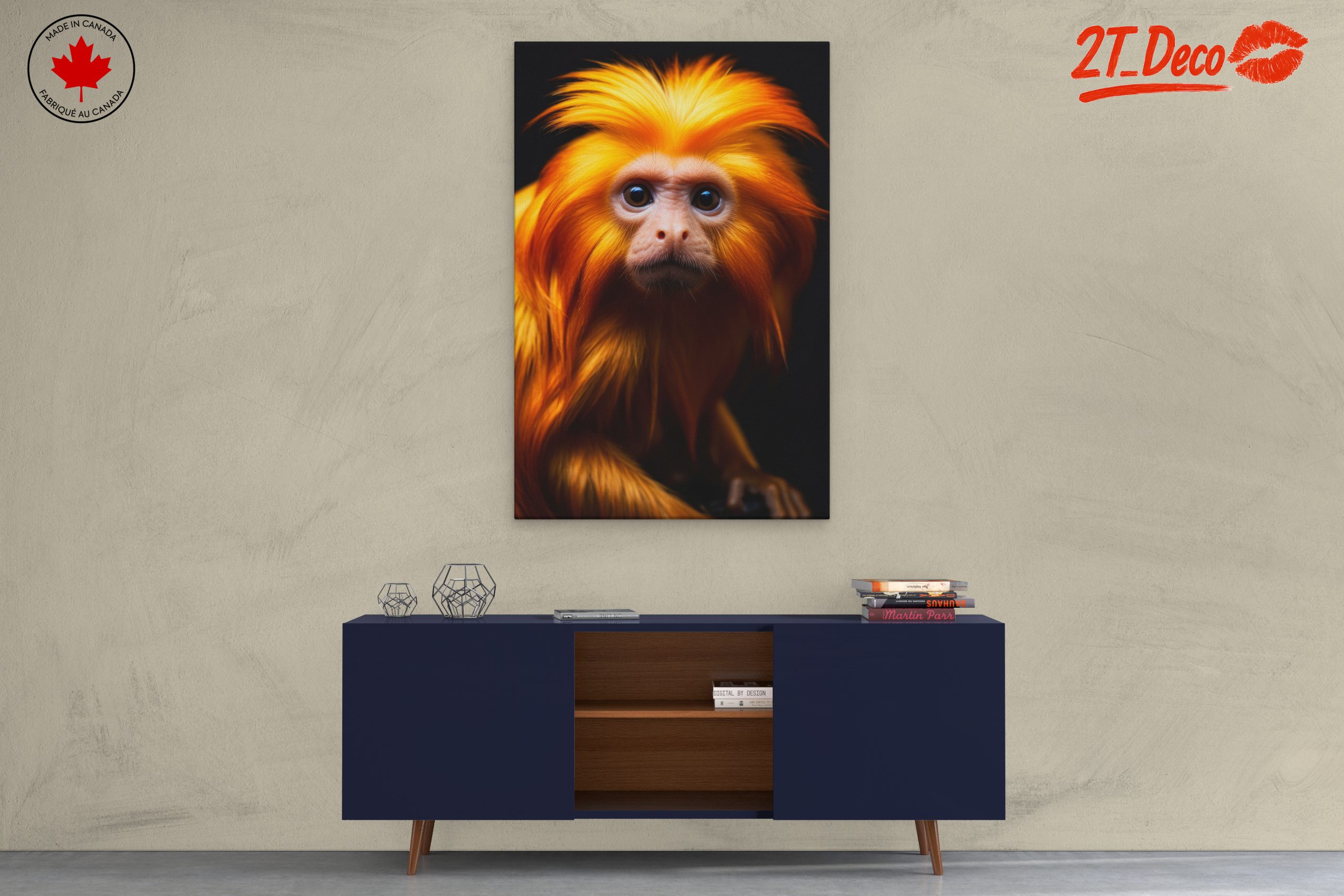 Vibrant Golden Monkey Wall Art - Image 3