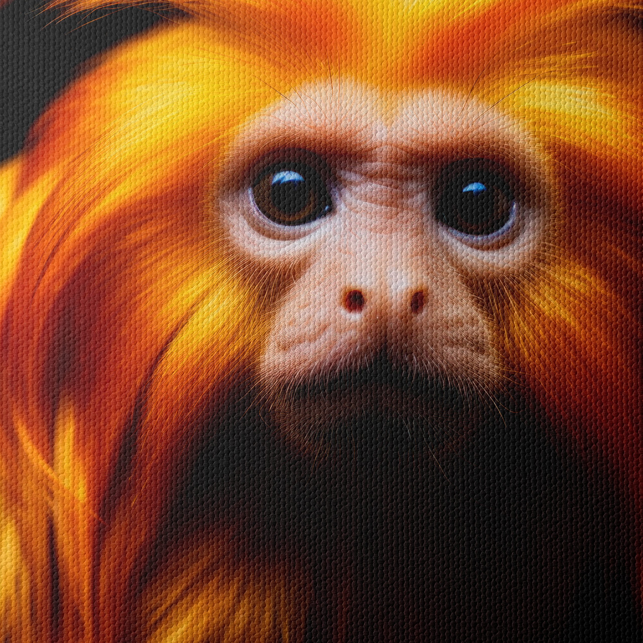Vibrant Golden Monkey Wall Art - Image 4
