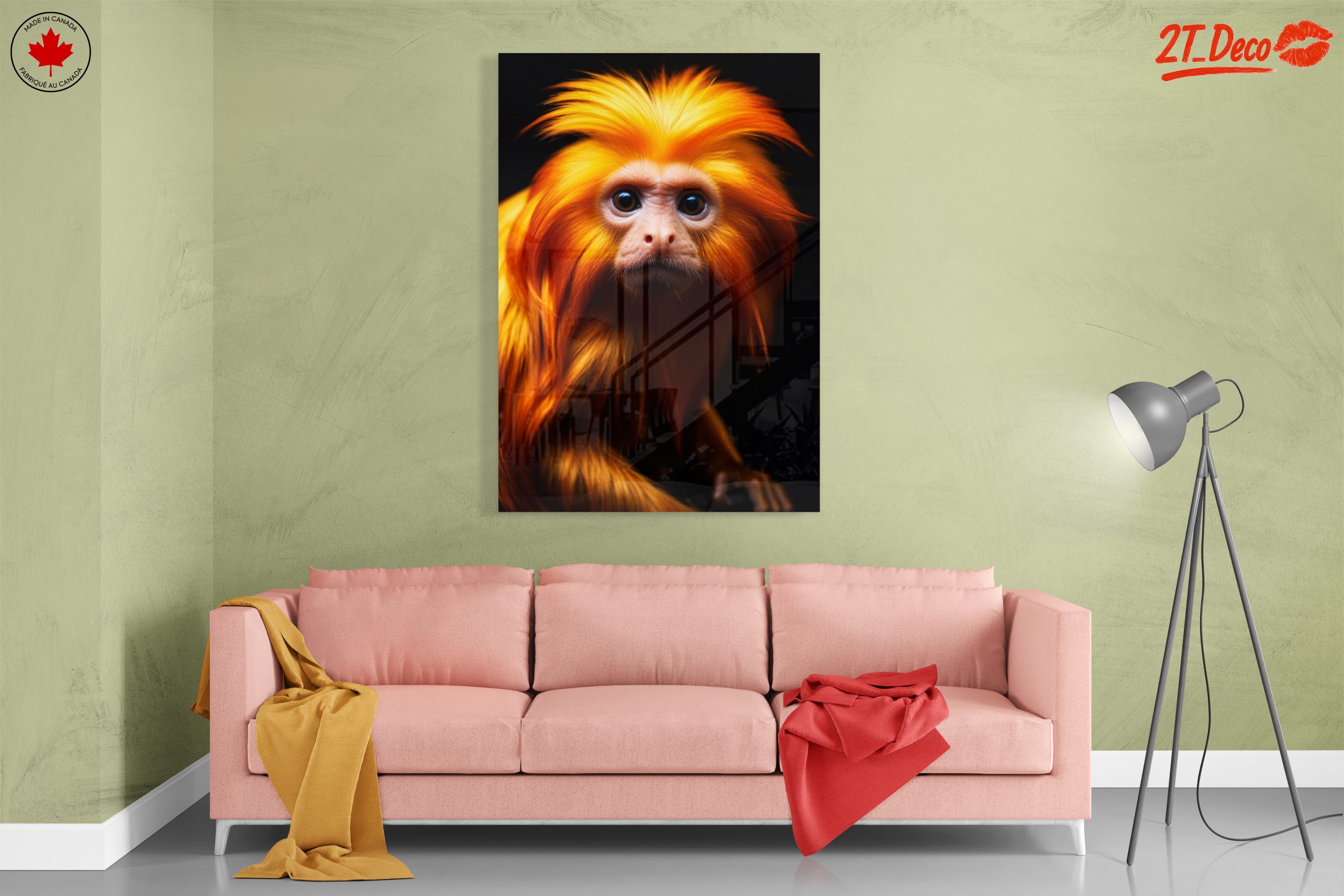 Vibrant Golden Monkey Wall Art - Image 7