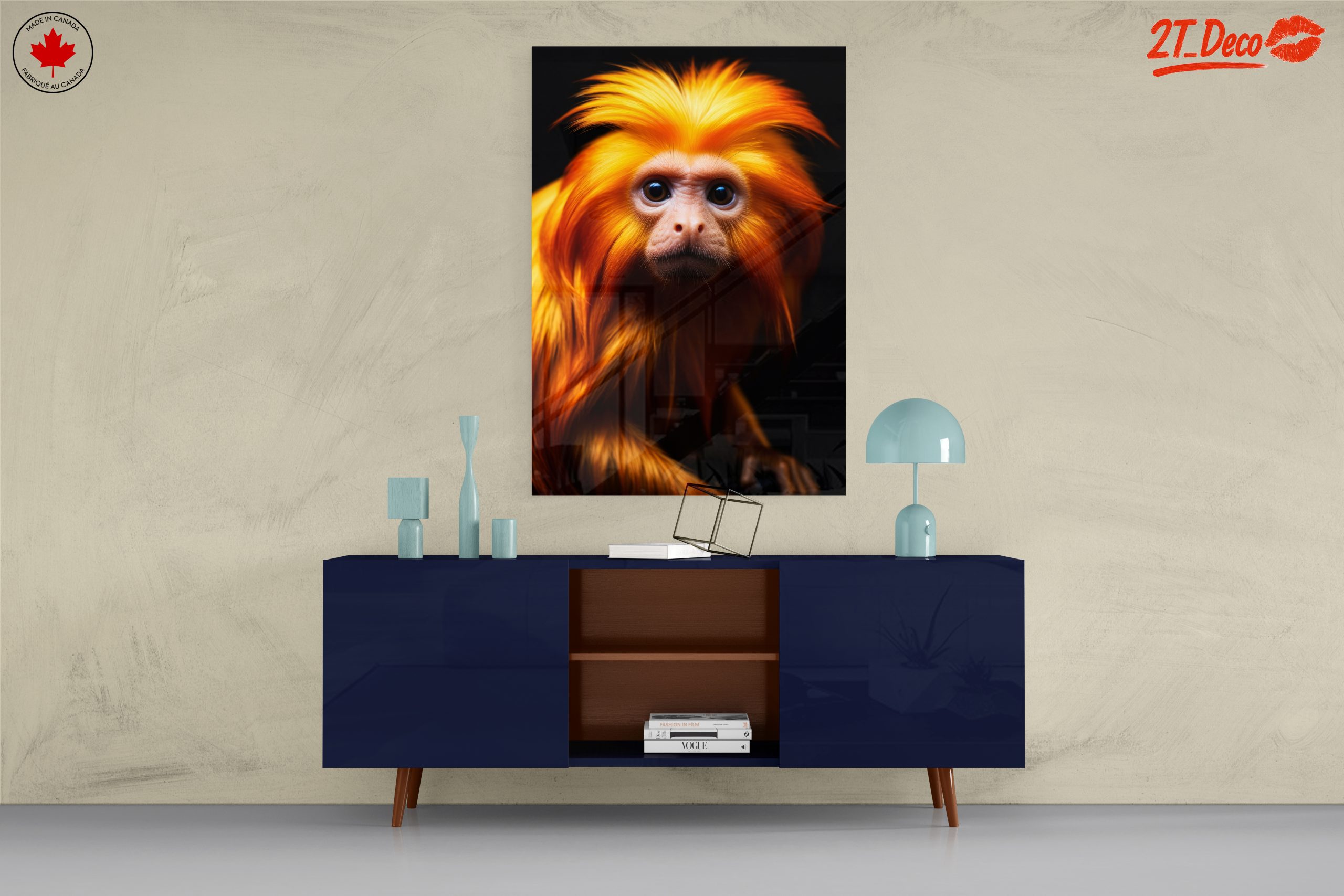 Vibrant Golden Monkey Wall Art - Image 8