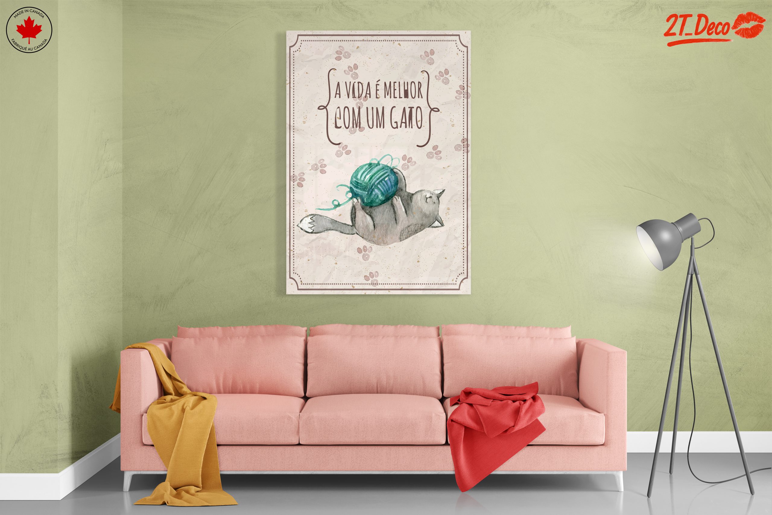 Whimsical Cat Art with Yarn - Image 7