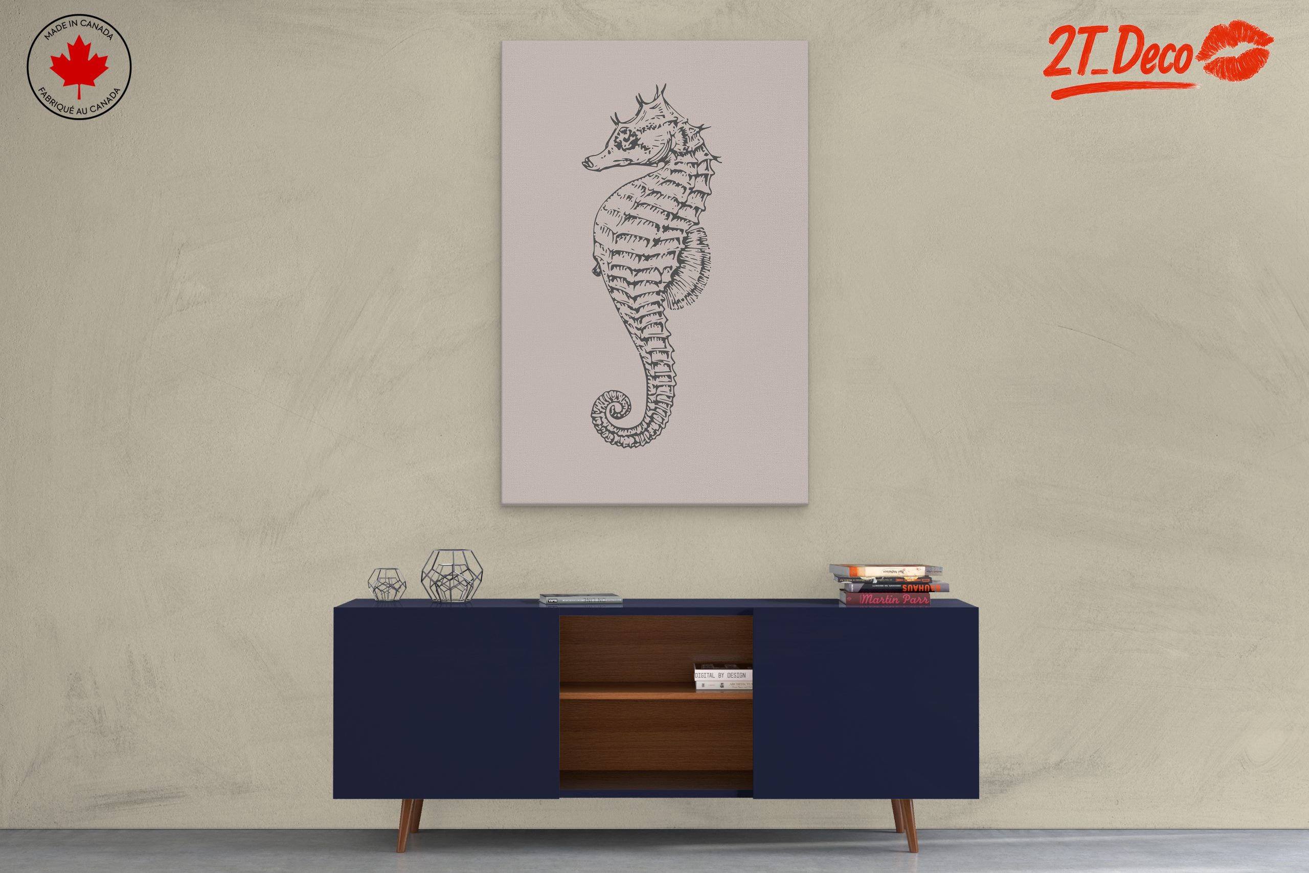 Illustrative Seahorse Artwork - Image 3