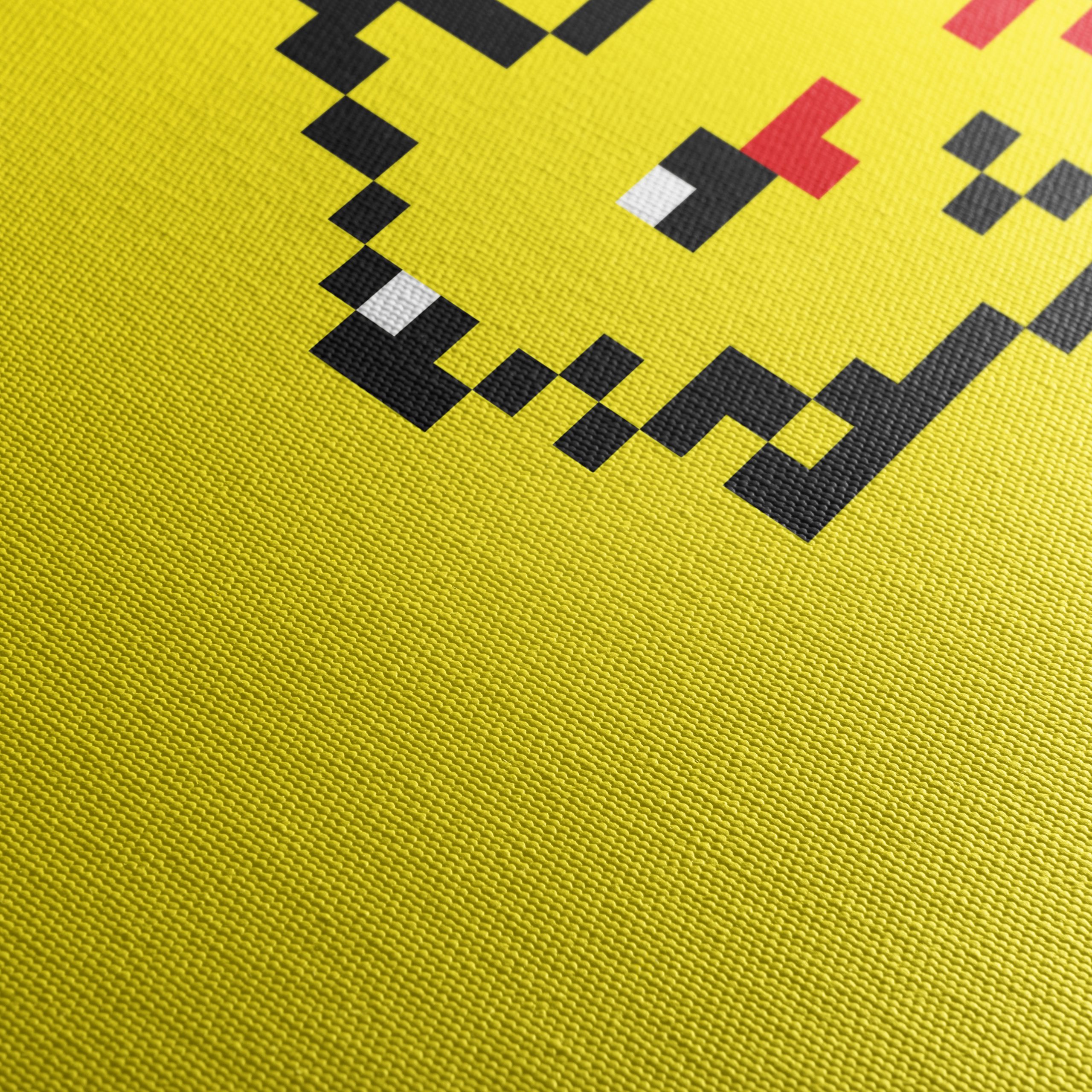 Pixel Art Pikachu on Bright Yellow Background - Image 5