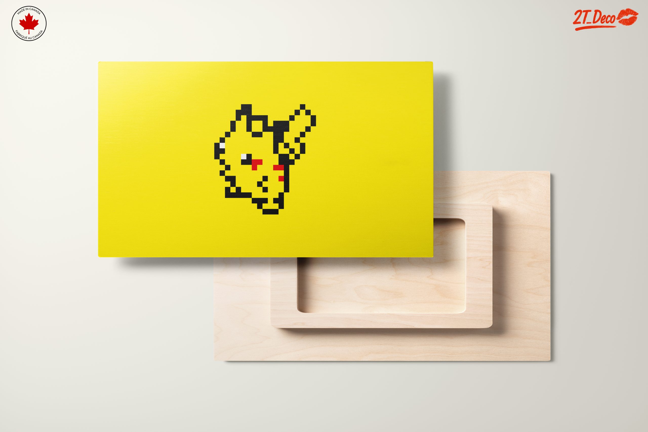 Pixel Art Pikachu on Bright Yellow Background - Image 11