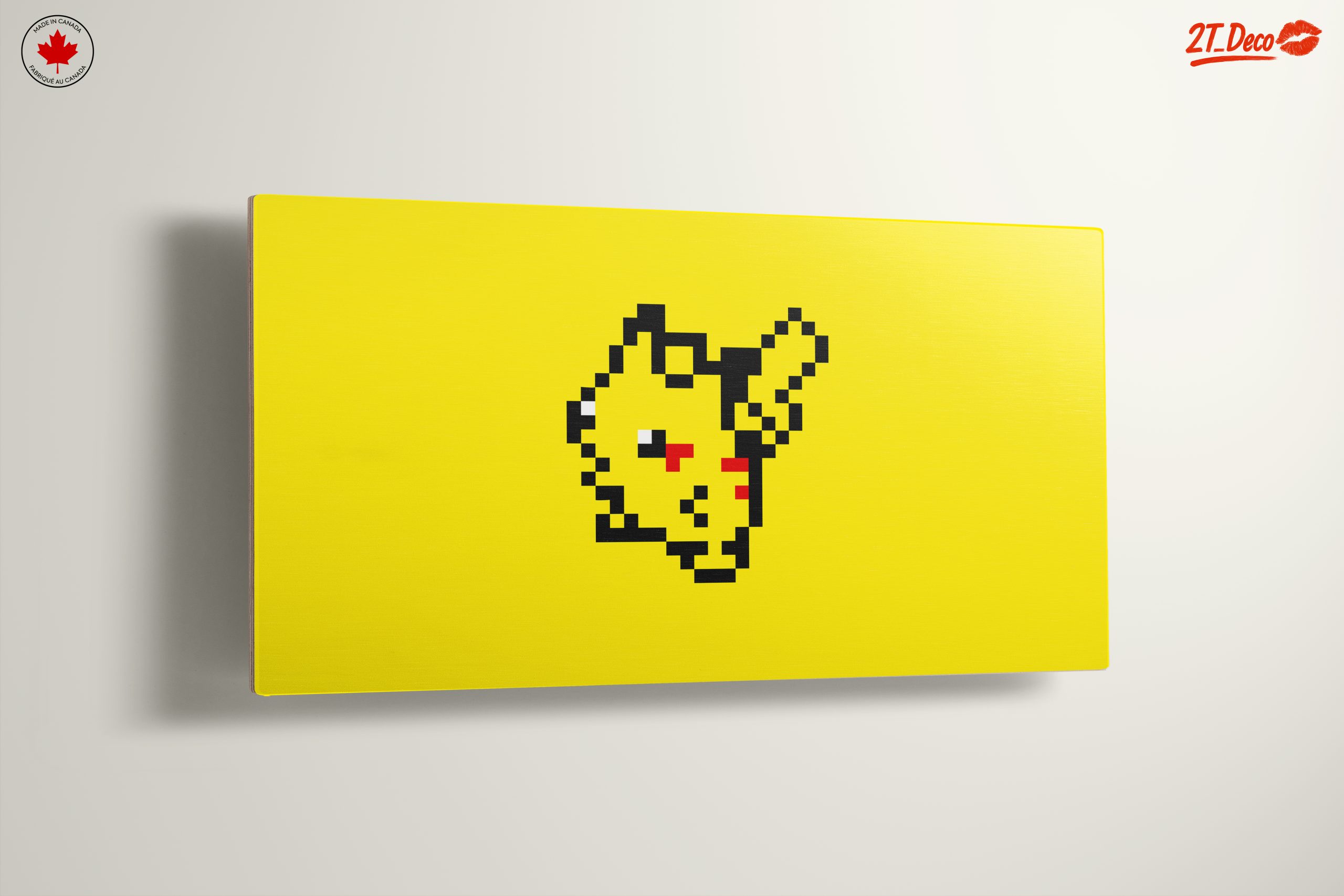 Pixel Art Pikachu on Bright Yellow Background - Image 13