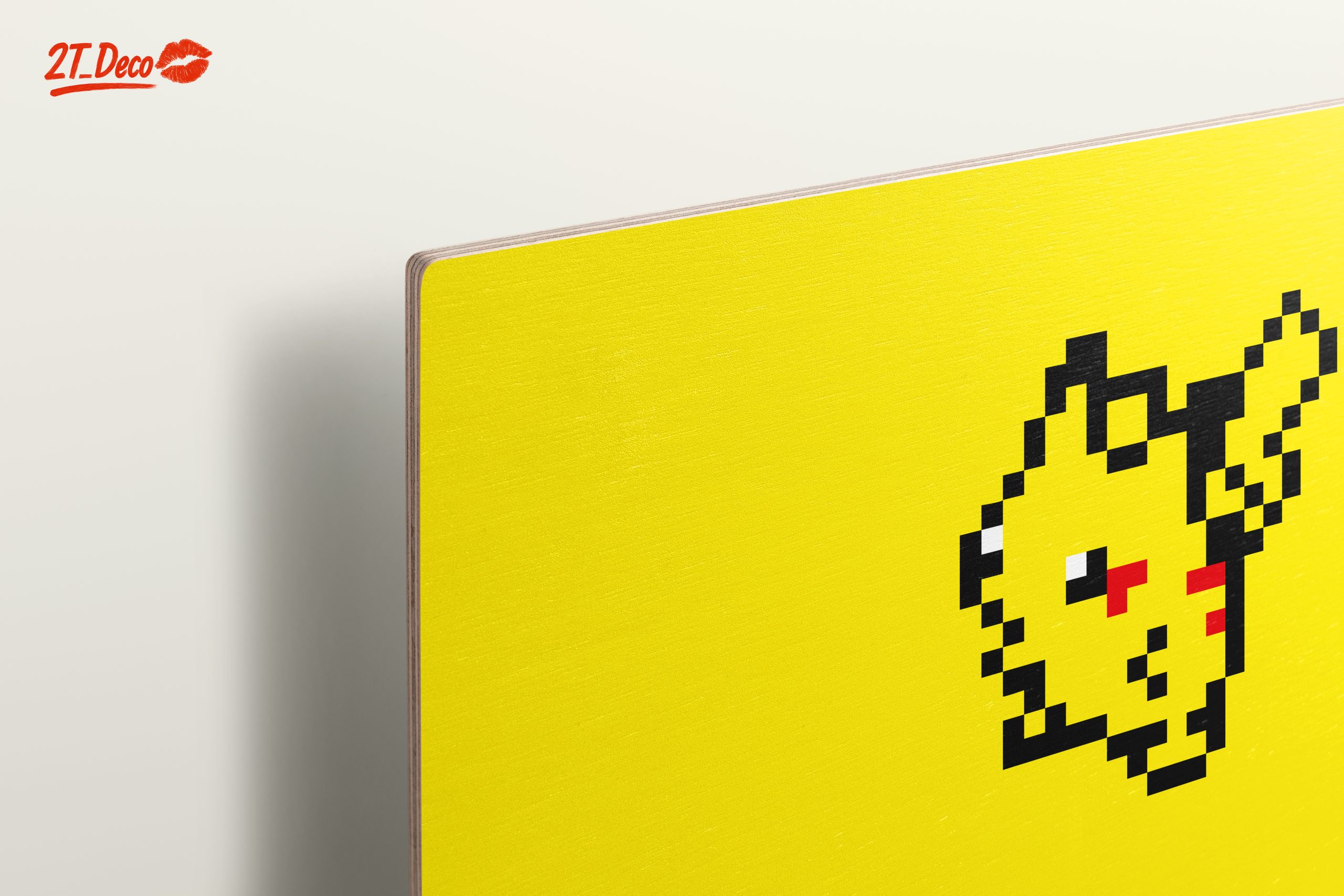 Pixel Art Pikachu on Bright Yellow Background - Image 15