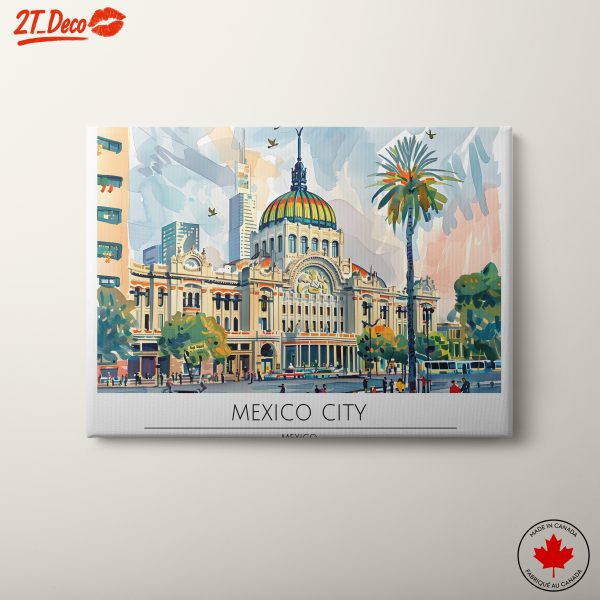 Vibrant Mexico City Urban Landscape Art