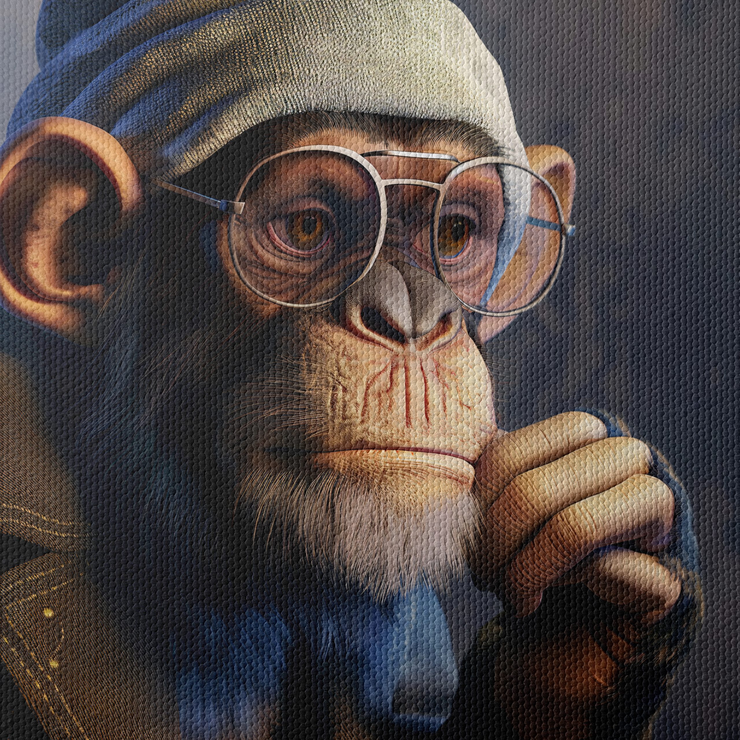 Stylized Monkey Character in Thoughtful Pose - Image 4
