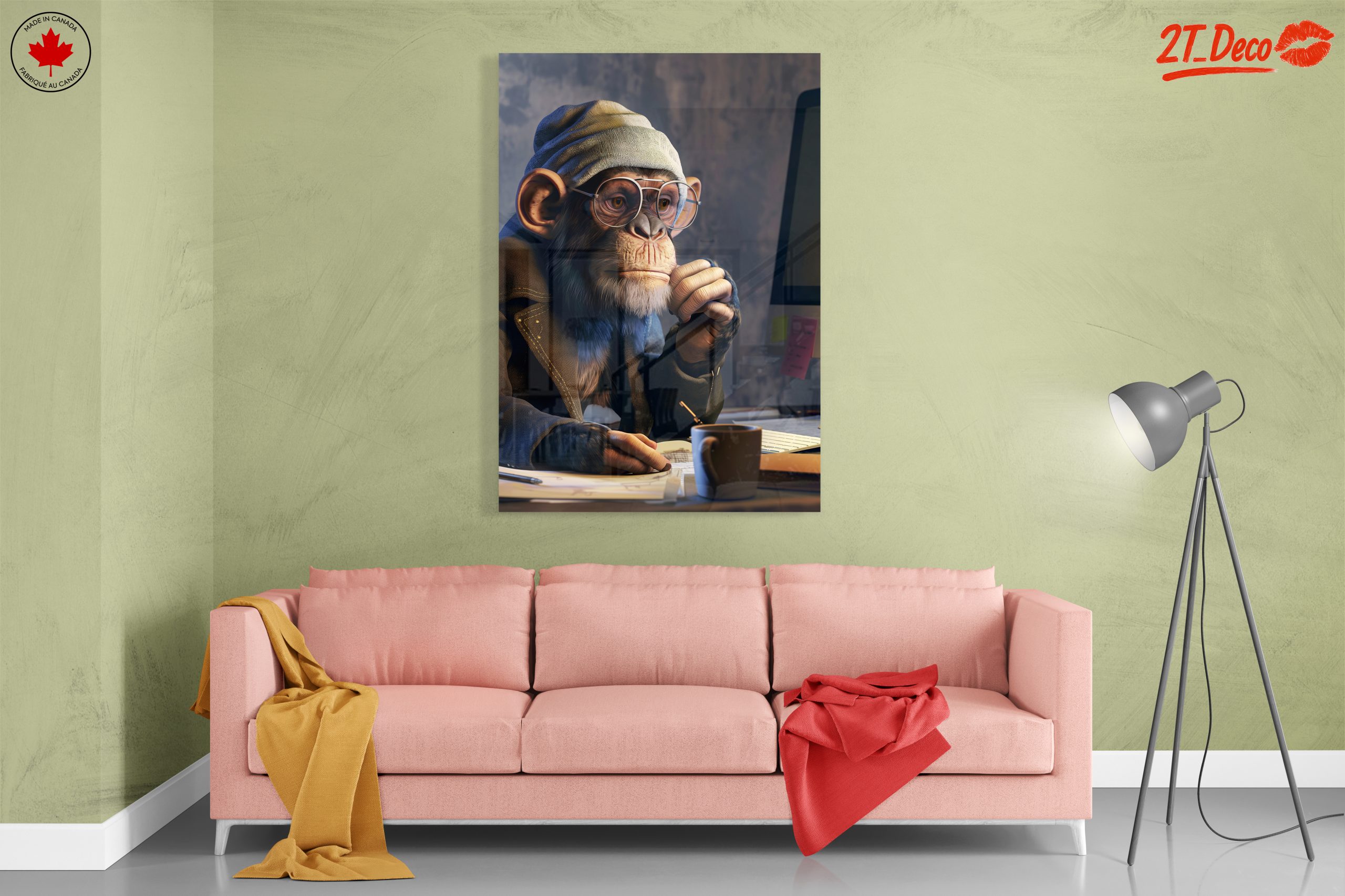 Stylized Monkey Character in Thoughtful Pose - Image 7