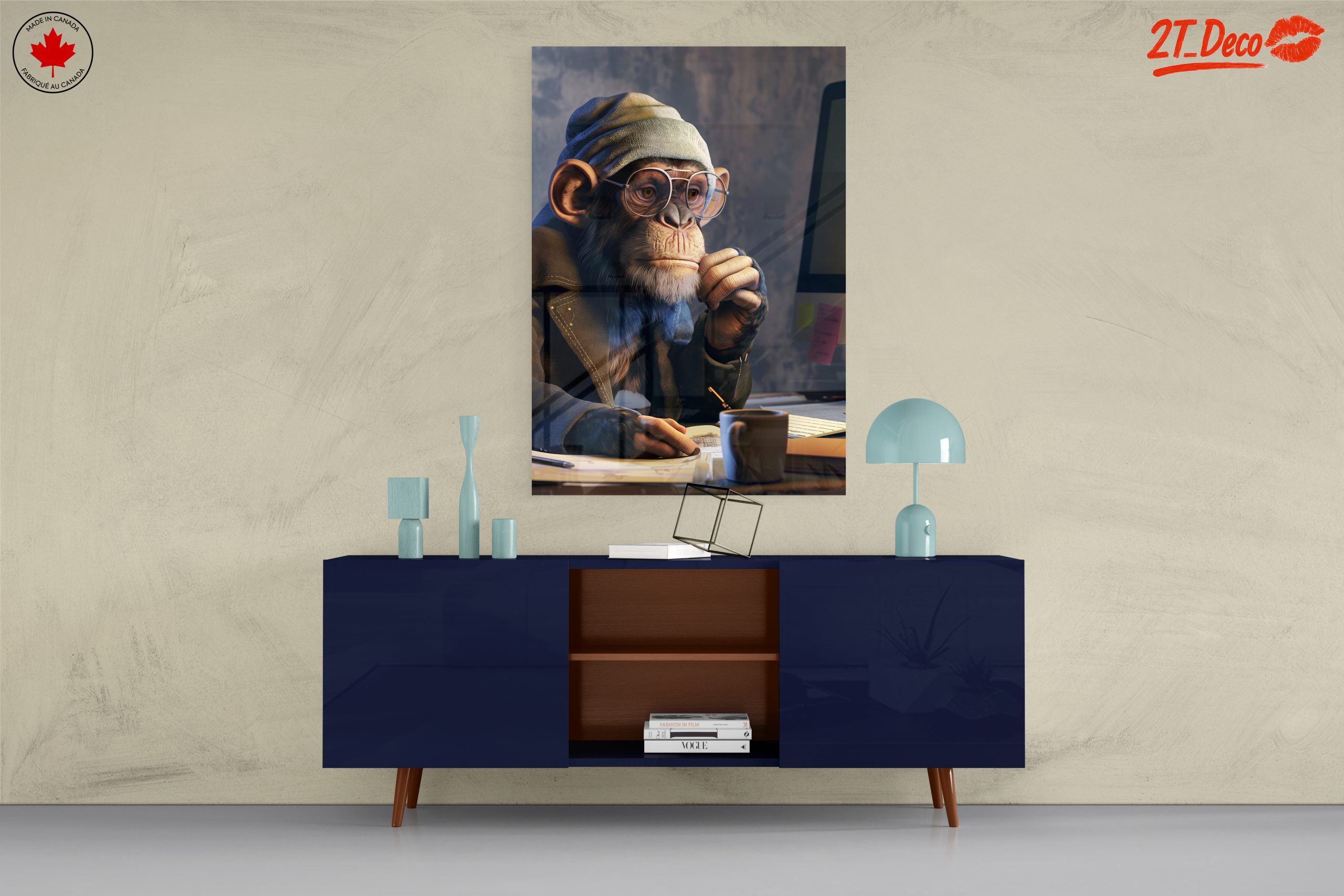 Stylized Monkey Character in Thoughtful Pose - Image 8