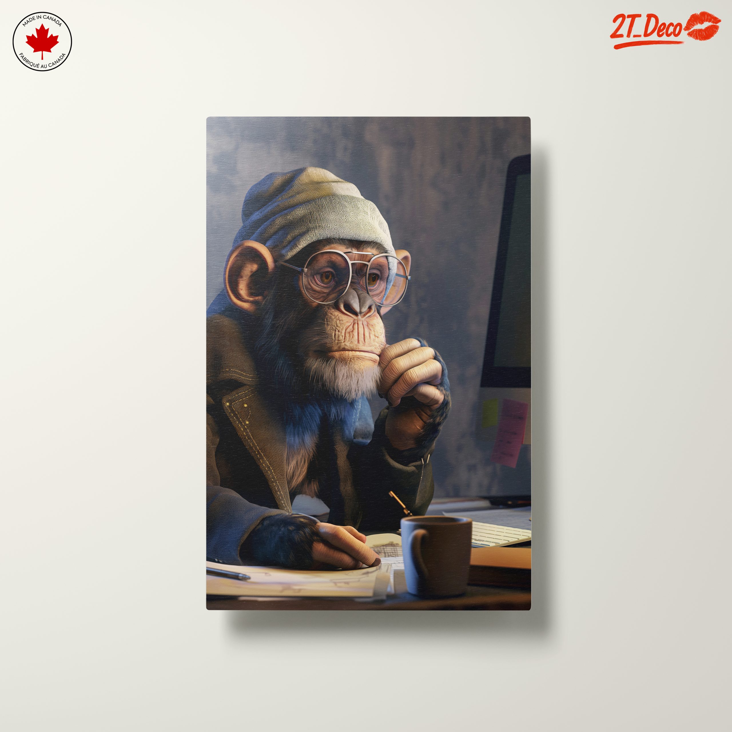 Stylized Monkey Character in Thoughtful Pose - Image 10