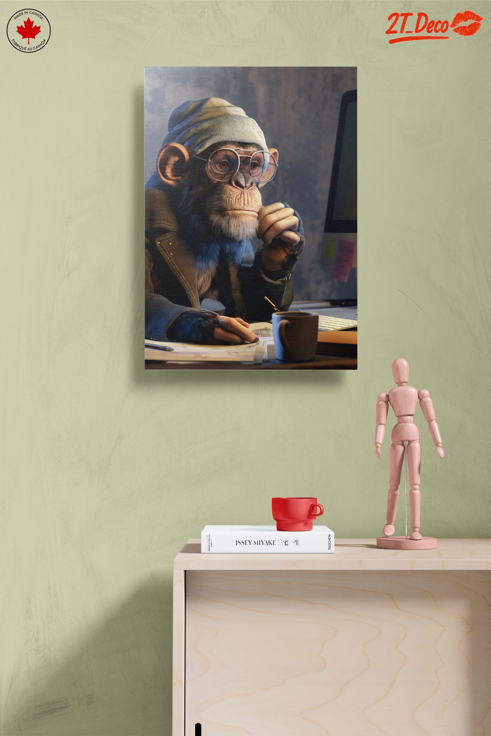Stylized Monkey Character in Thoughtful Pose - Image 14