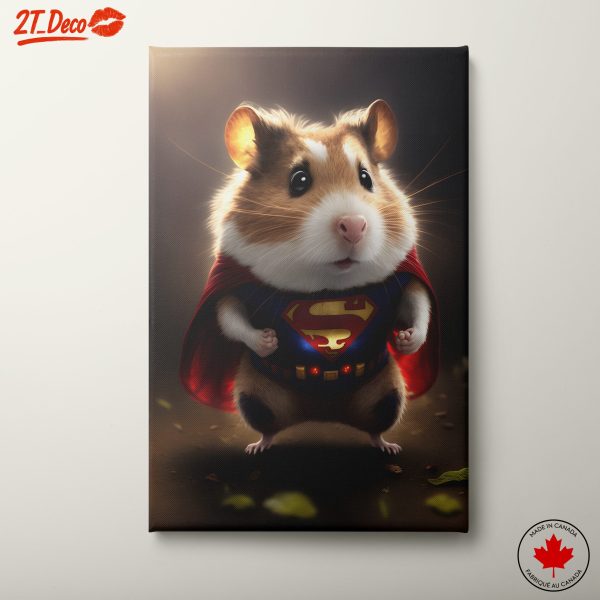 Superhero Hamster Wall Art