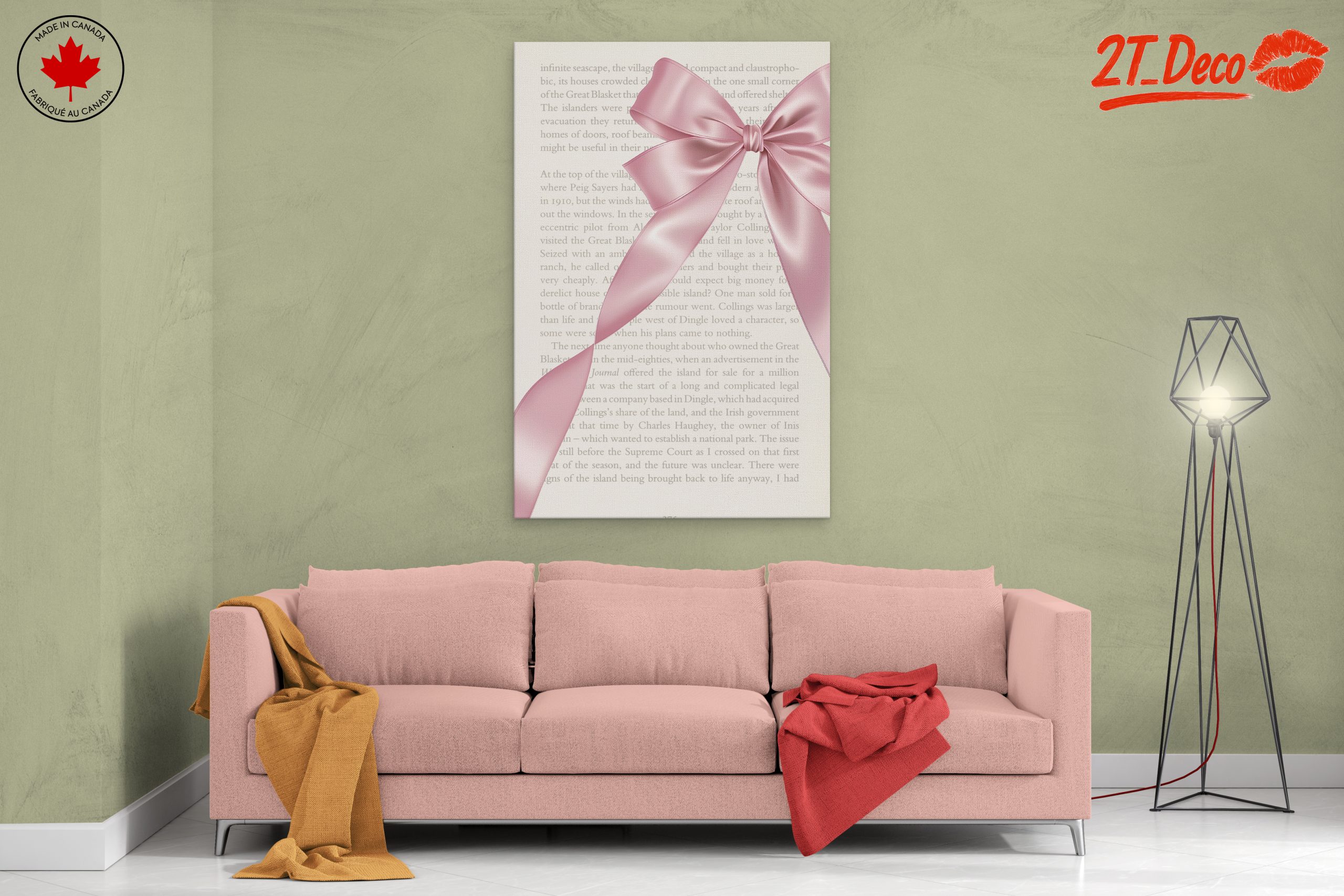 Elegant Floral Bow Art - Image 2