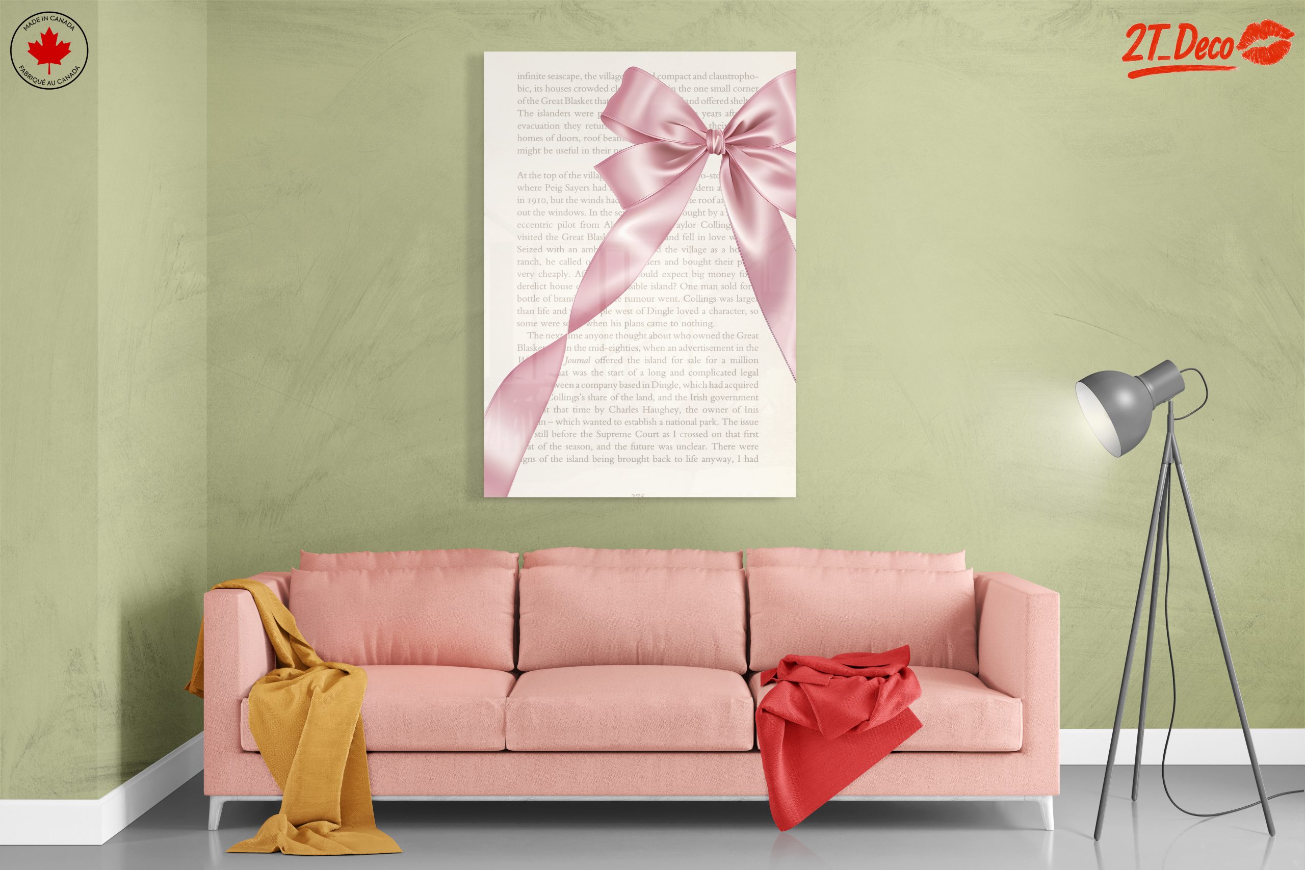 Elegant Floral Bow Art - Image 7