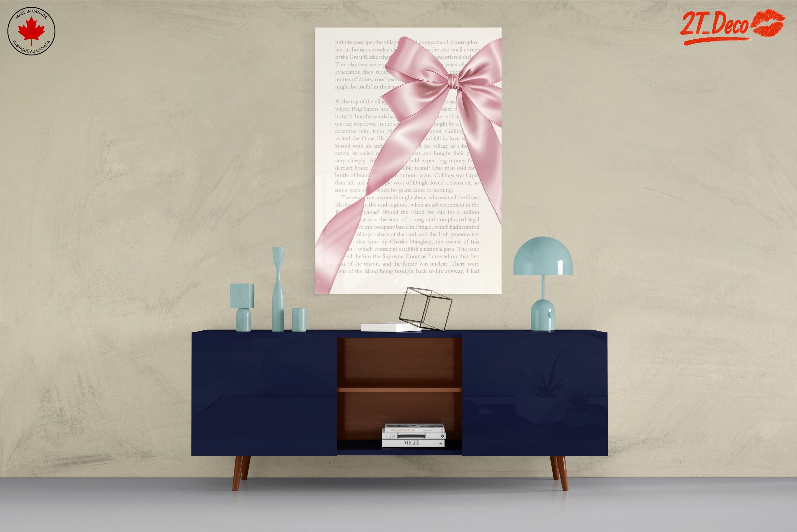 Elegant Floral Bow Art - Image 8