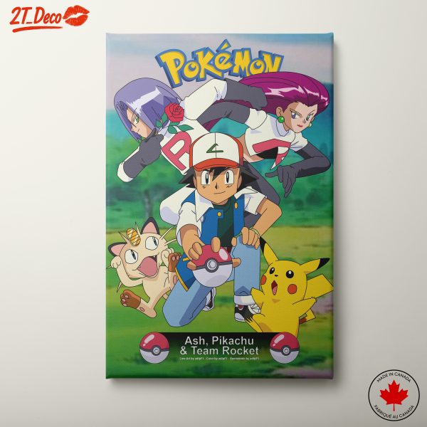 Ash Pikachu and Team Rocket Artwork