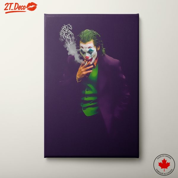 Stylized Joker Art with Smoke