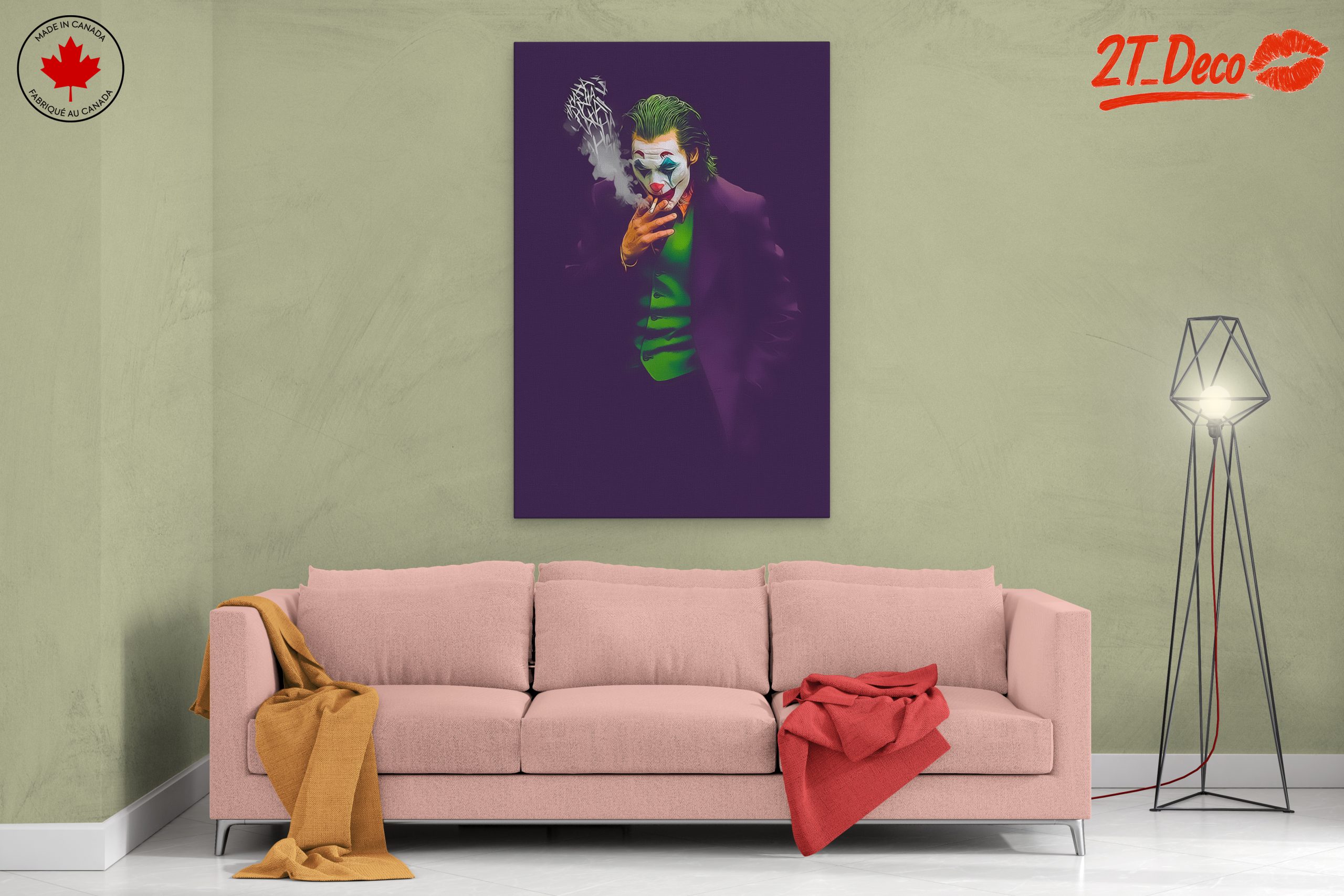 Stylized Joker Art with Smoke - Image 2