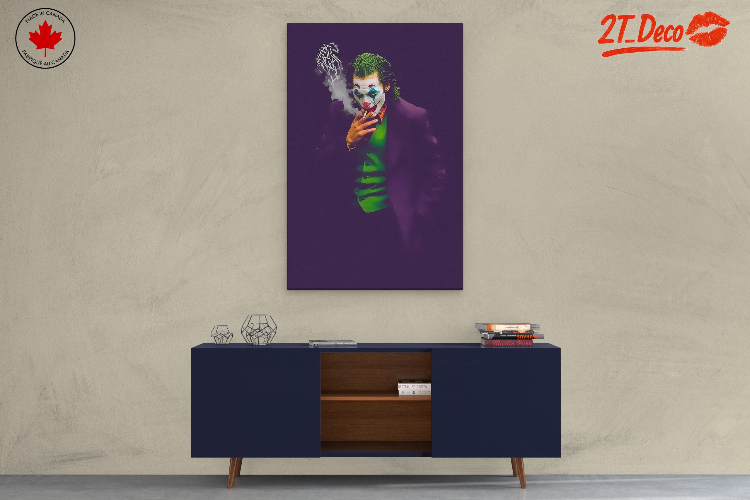 Stylized Joker Art with Smoke - Image 3