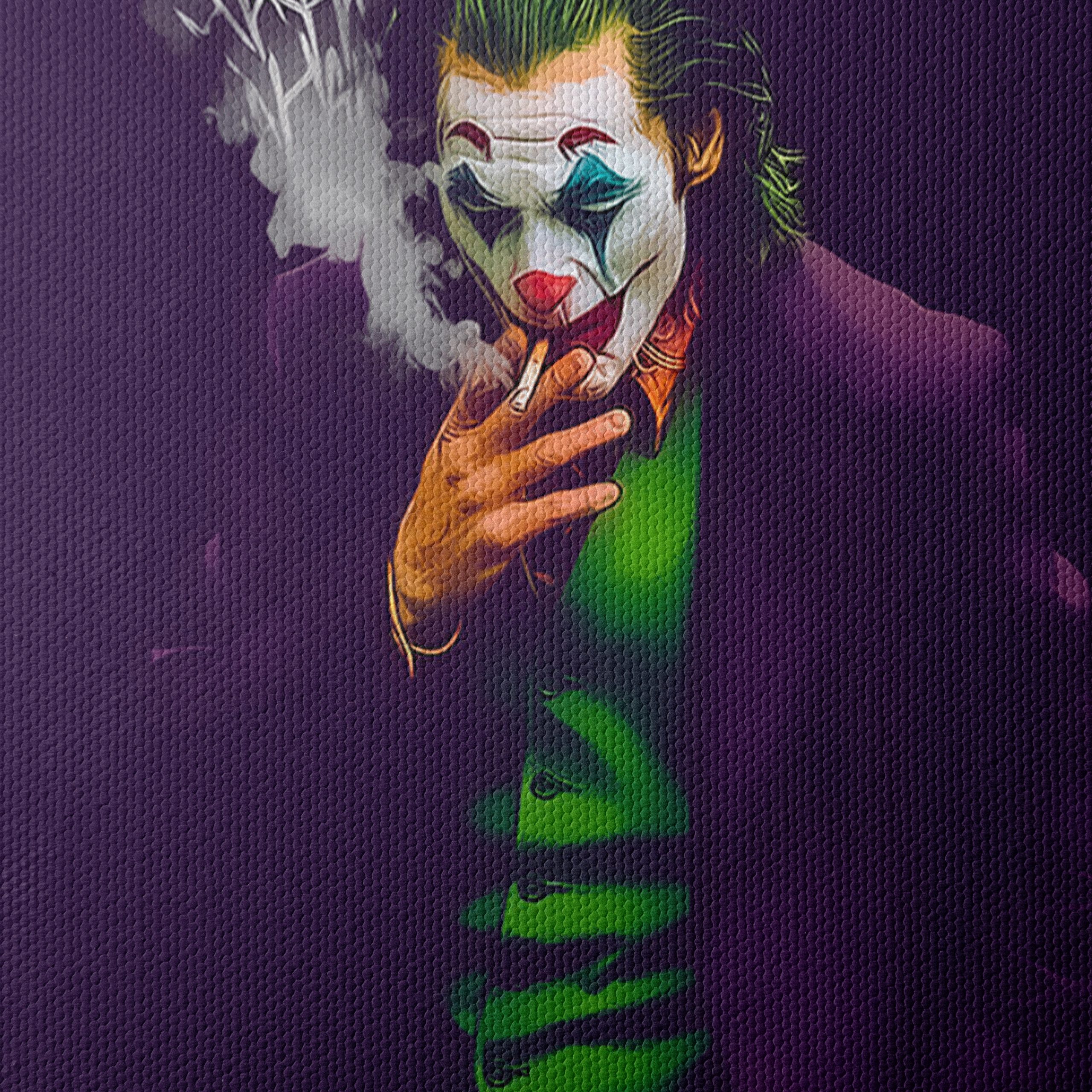 Stylized Joker Art with Smoke - Image 4