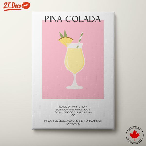 Stylish Pina Colada Artwork for Home