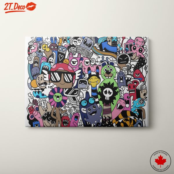 Colorful Doodle Art Characters and Creatures