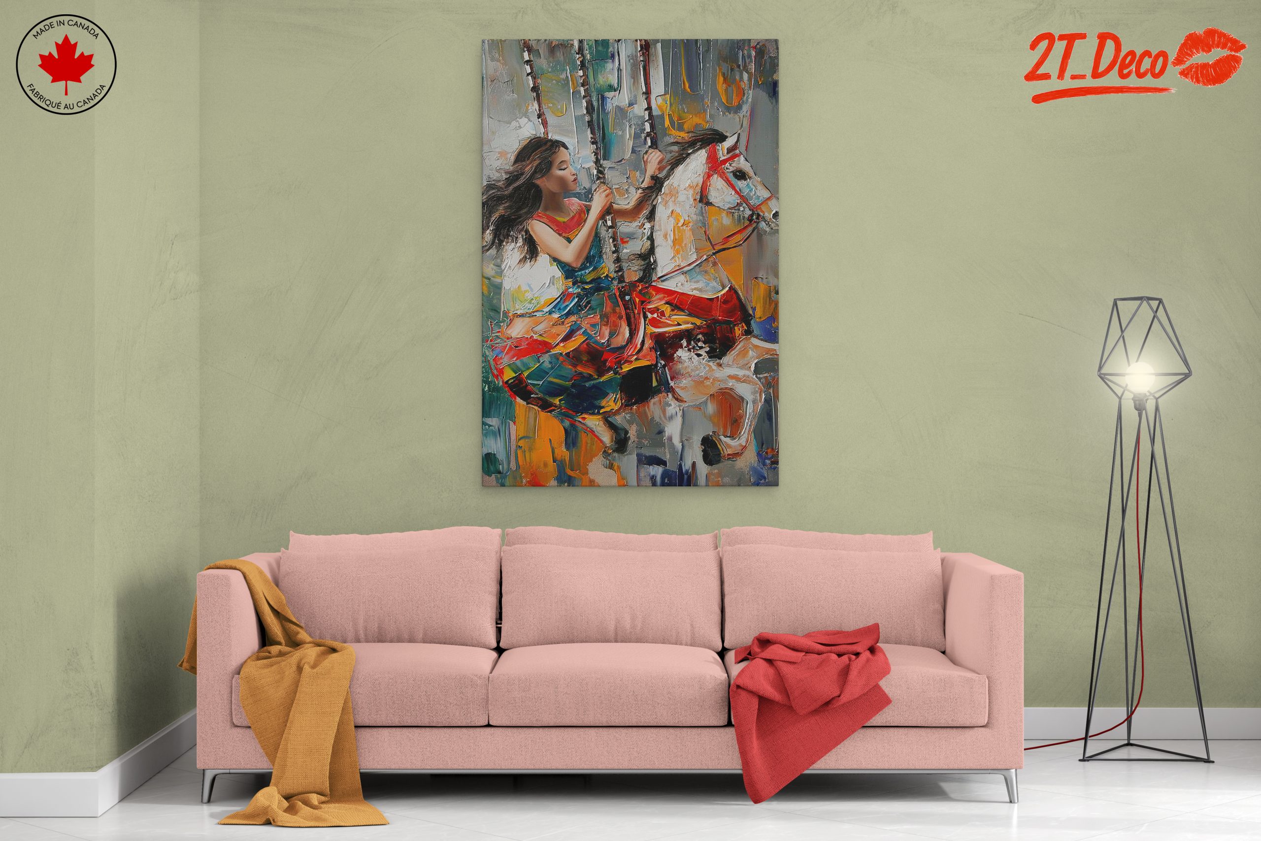 Vibrant Abstract Carousel Art - Image 2