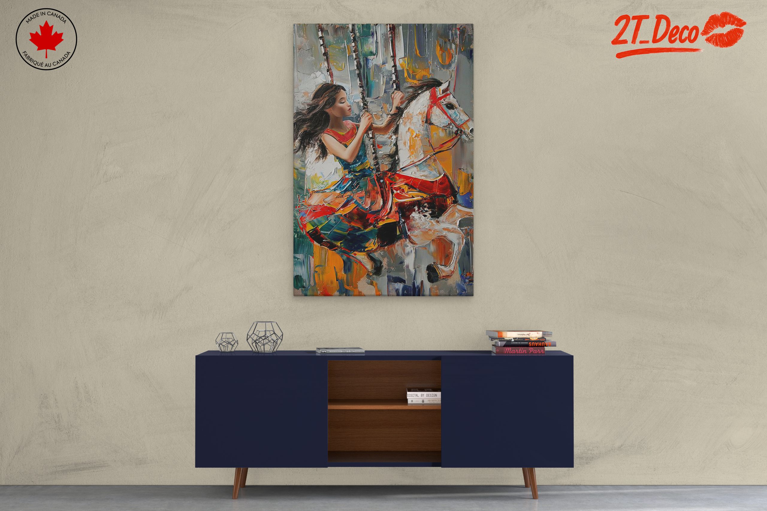 Vibrant Abstract Carousel Art - Image 3