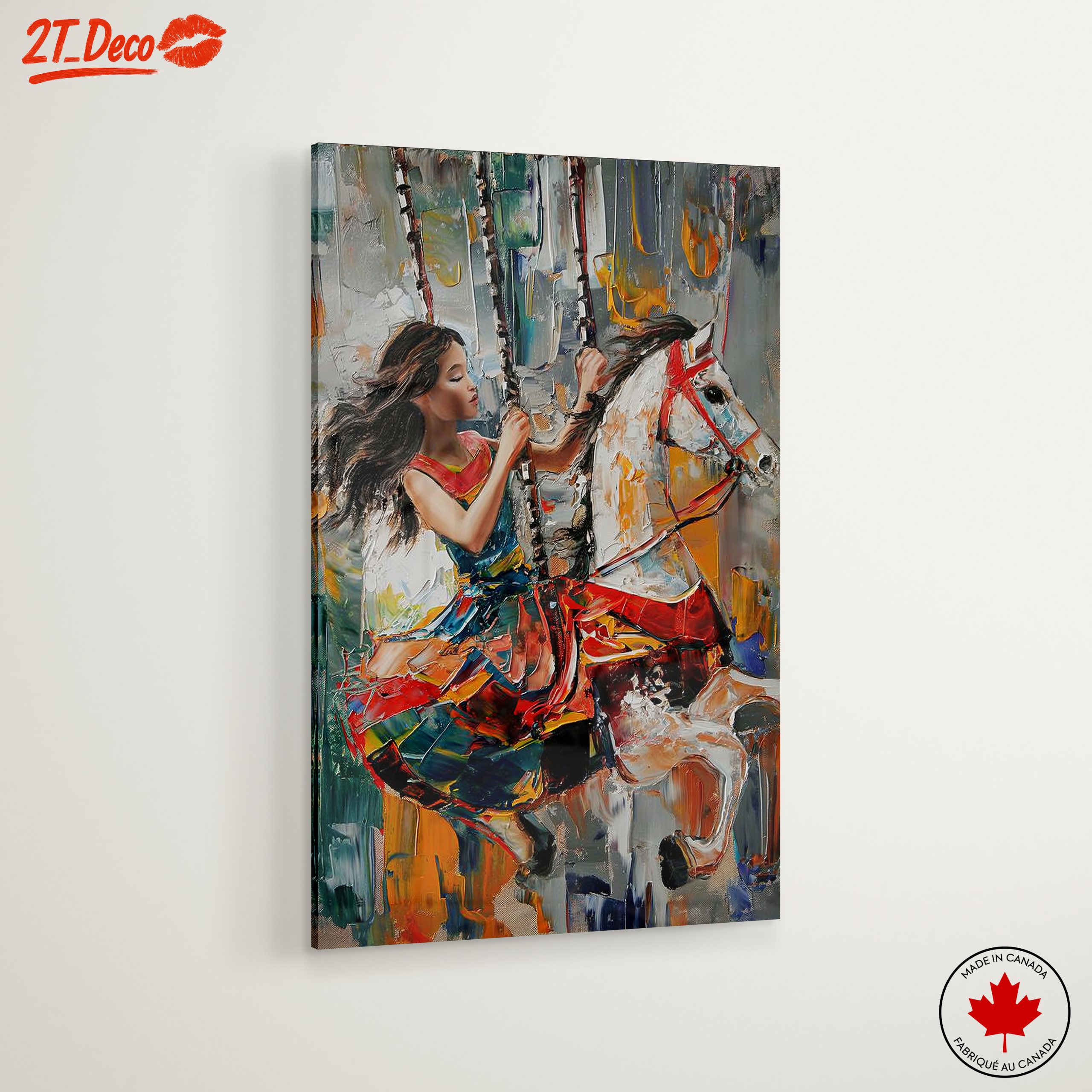 Vibrant Abstract Carousel Art - Image 6
