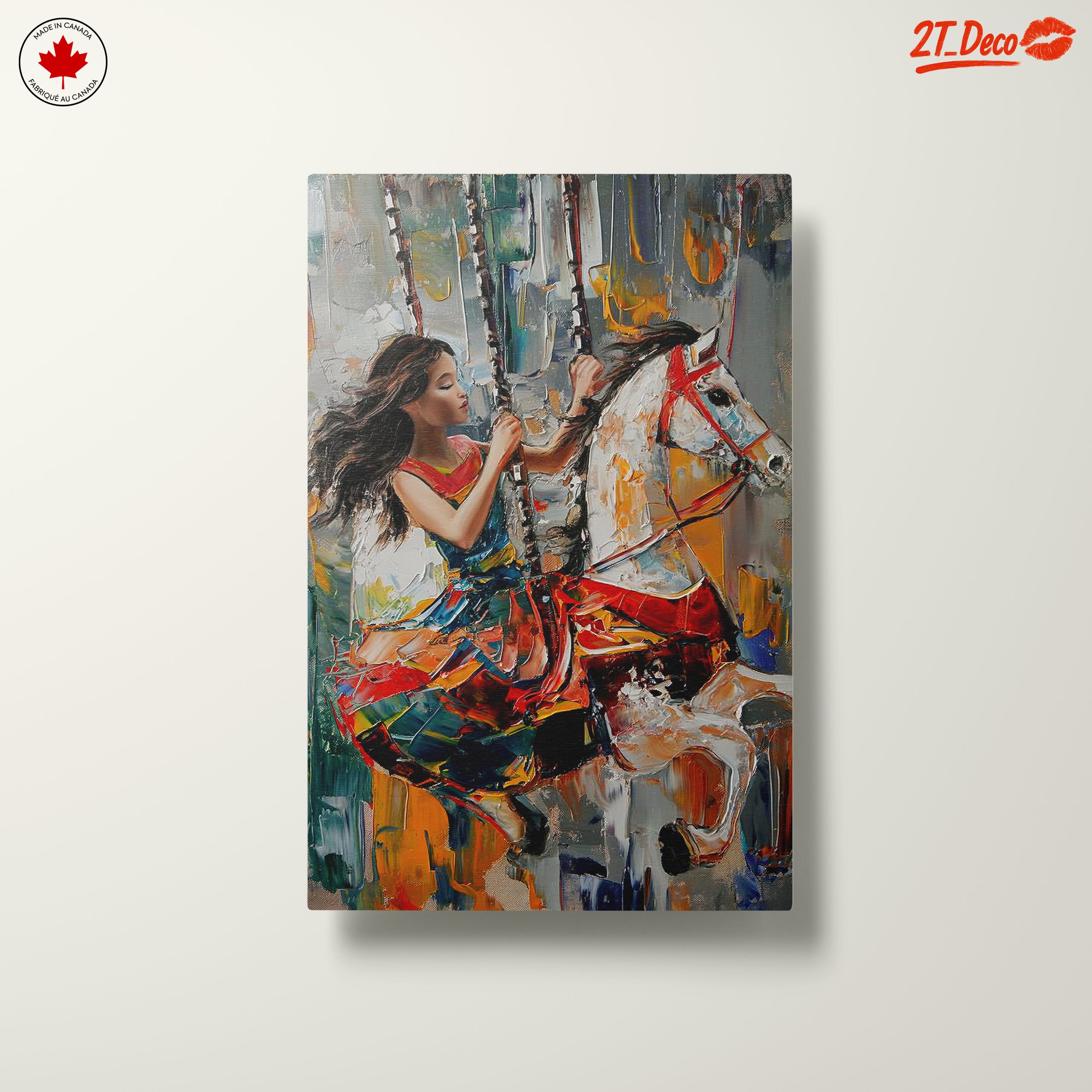 Vibrant Abstract Carousel Art - Image 10