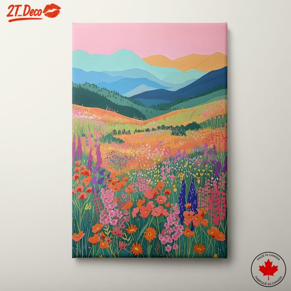 Vibrant Abstract Floral Landscape