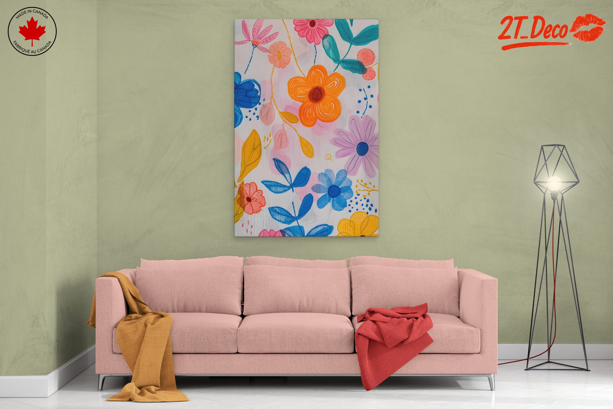 Vibrant Floral Abstract Artwork - Image 2
