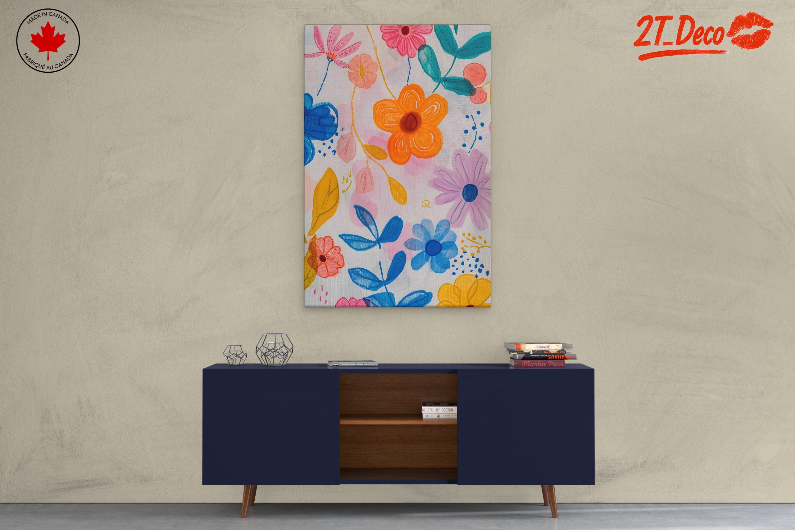 Vibrant Floral Abstract Artwork - Image 3
