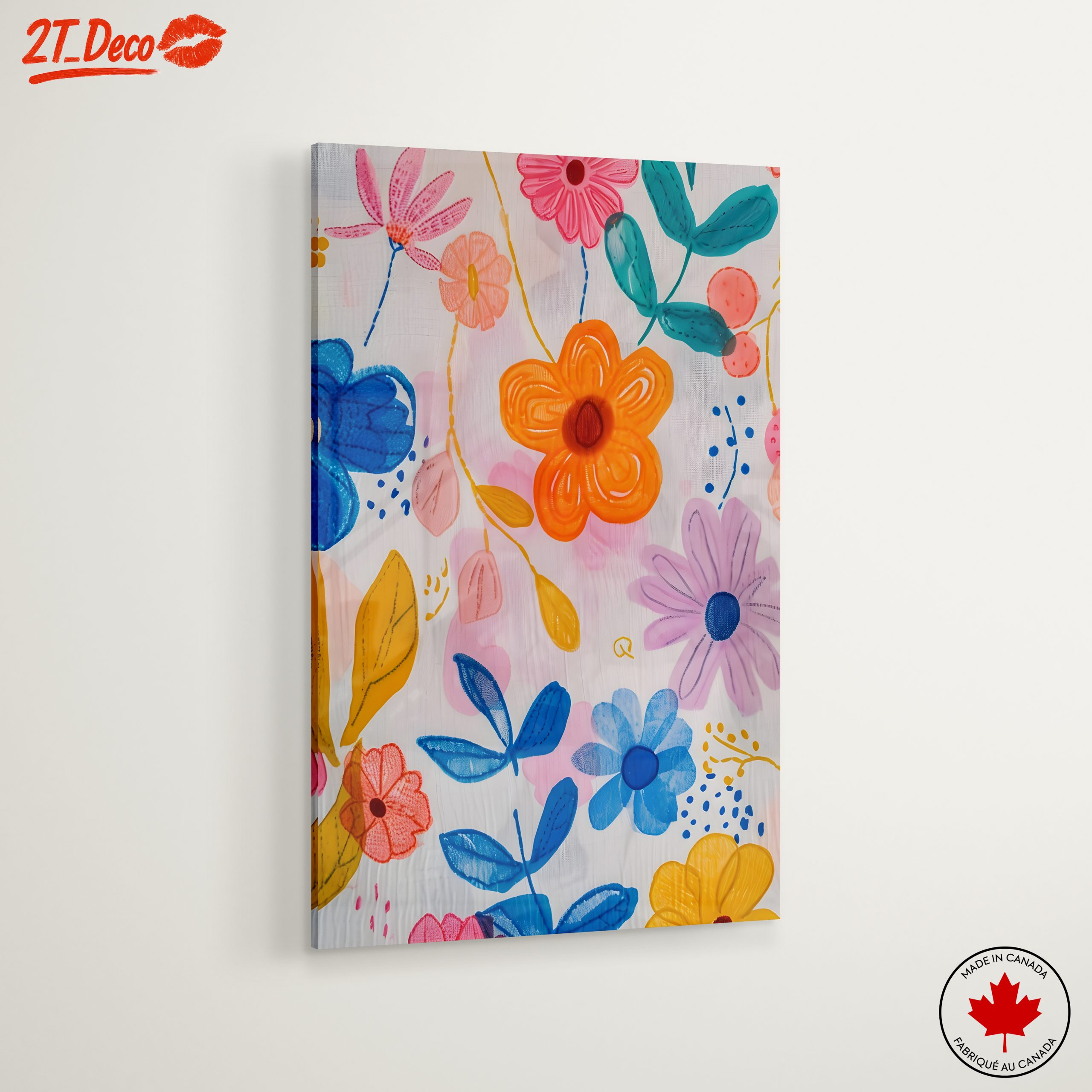 Vibrant Floral Abstract Artwork - Image 6