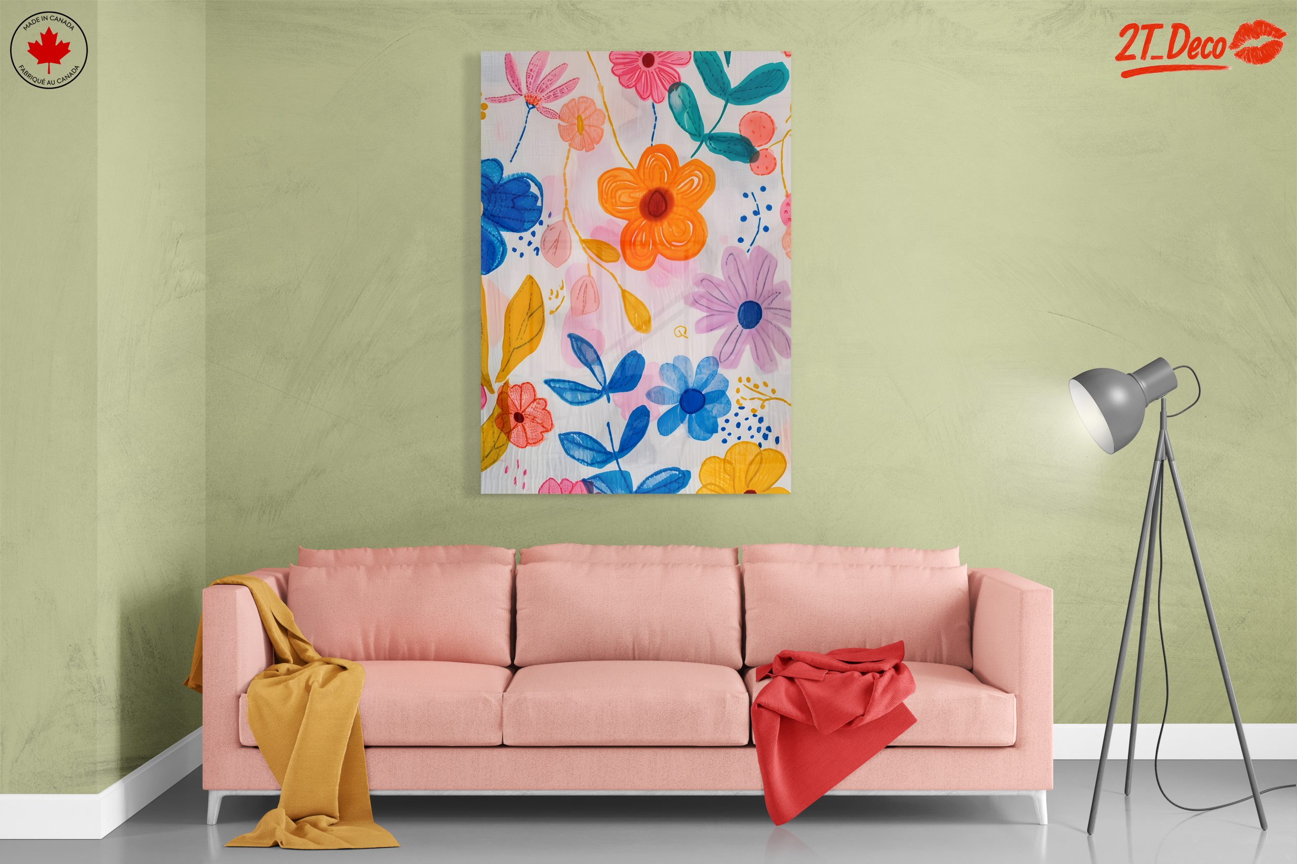 Vibrant Floral Abstract Artwork - Image 7