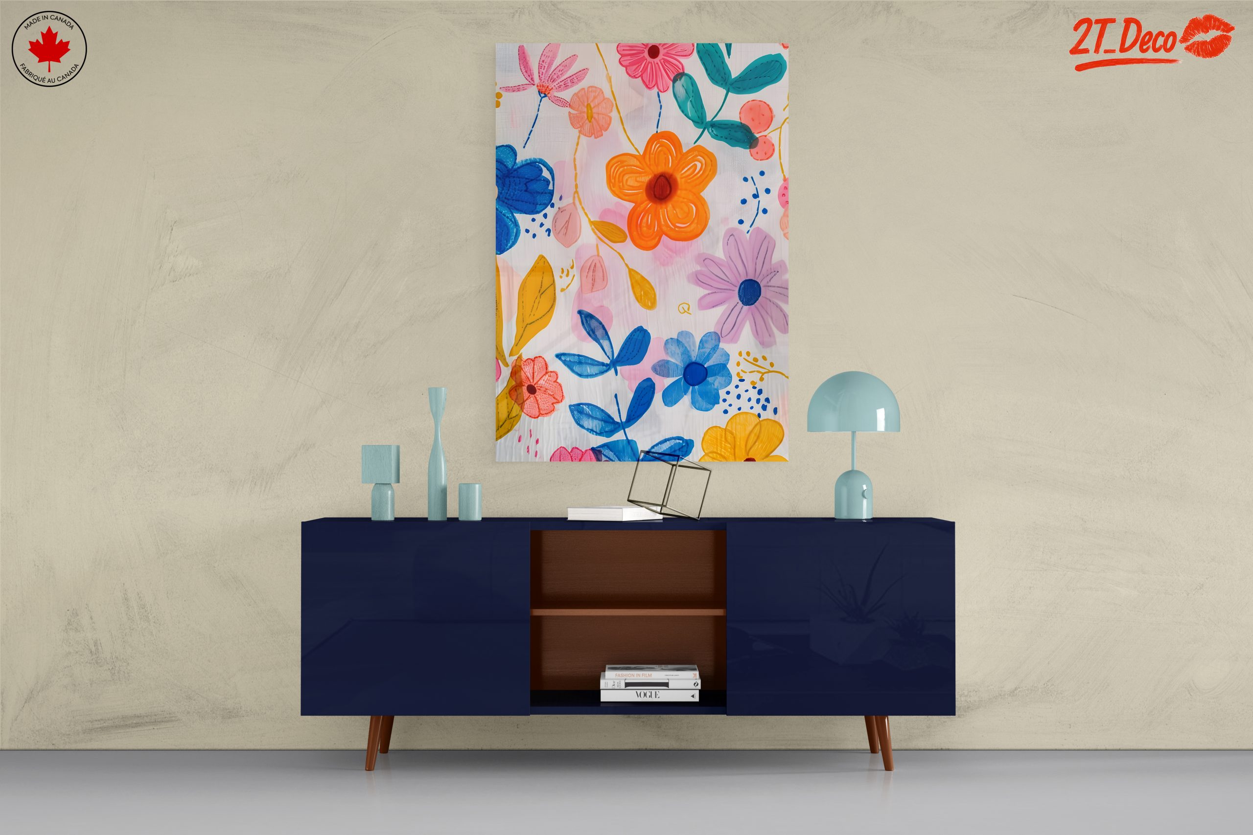 Vibrant Floral Abstract Artwork - Image 8