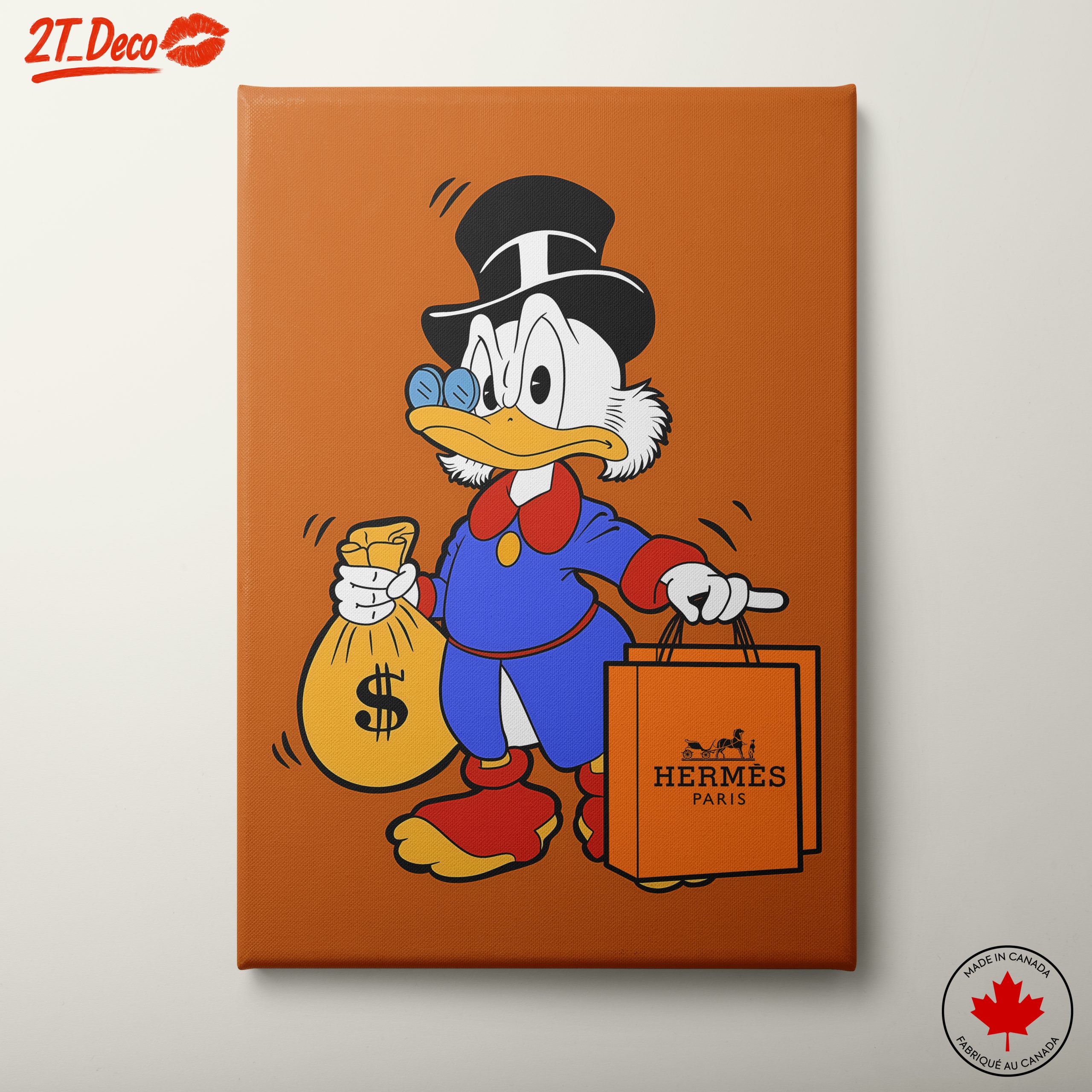 Scrooge McDuck with Shopping Bags