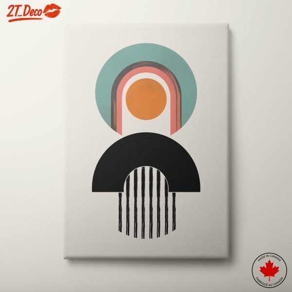 Geometric Abstract Art with Bold Shapes